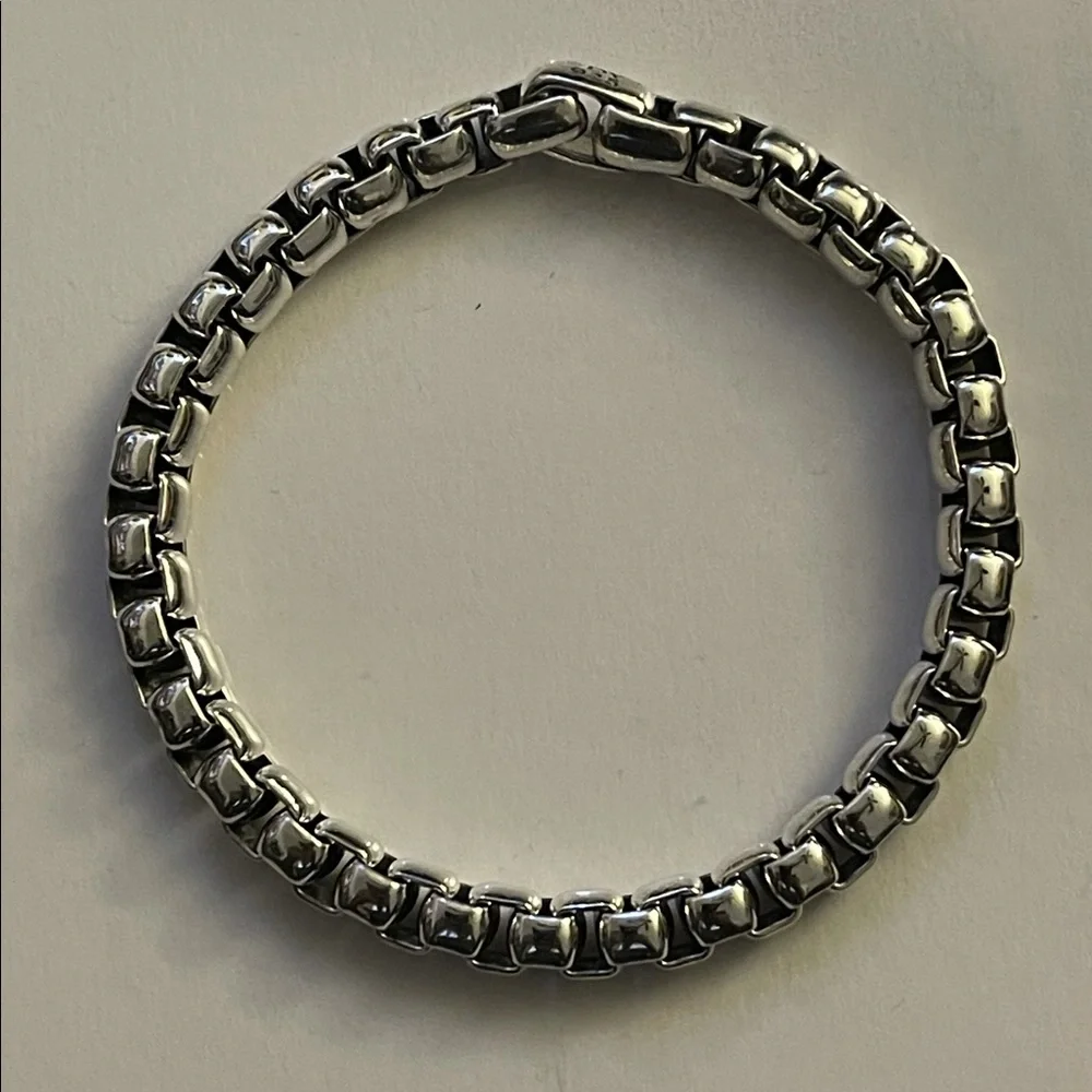 David Yurman 7mm men’s box link bracelet s…